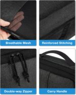 BAGSMART Compression Packing Cubes for Travel, 6 Set Packing Cubes for Carry on Suitcases, Compression Travel Cubes & Suitcase Organizer for Packing with Shoe Bag Black - Image 6