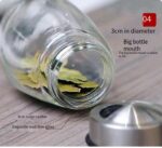 Kitchen rotating spice rack storage set, 360 degree rotating bracket, 6 glass jars, blank labels, space saving storage solution, suitable for kitchen and table use - Image 6