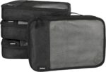 Packing Cubes for Travel Essentials,4 Set Packing Cubes for Suitcases,Lightweight Mesh Luggage Organizer Bag,Black - Image 3