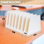 Desktop File Organizer, Mail Organizer, 7 Compartments Office File Sorter, for Easy access to your files, Invoices, Letters and more - 4.5" Height x 8.8" Width x 5.5" Depth - White, Eco-Friendly - Image 3