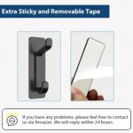 Wall Hooks for Coat and Towel: 13LB Adhesive Door Hanger Stick on, Black 4 Pack - Image 6