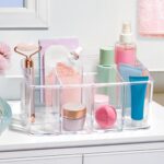 STORi 5-Compartment Clear Plastic Organizer | Rectangular Divided Makeup and Vanity Storage Bin and Office Desk Caddy | Scalloped Wall Design | Made in USA - Image 4