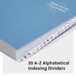 Smead Expandable Office Desk File Sorter, Office Supplies, Alphabetic (A-Z) Desk Organizer, 20 Indexing Dividers, Laminated Tabs, Letter Size, Dark Blue, Office Desk Accessories (89282) - Image 3