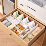 Expandable Closet Organizer Set, 6-Pack, 14.8"-25.8" Adjustable, 3.7" High, Plastic Storage Dividers for Drawers, Dresser, Kitchen, Bedroom, Office - Image 3