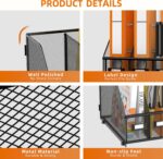 DALTACK Desk Organizers Metal Magazine File Holder with 4 Vertical Compartments Folder Storage Binder Organizer for Office Home School Organization, Black - Image 5