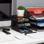 Mind Reader Desktop Accessory Storage, Desk Supplies, Organizer, Office, Metal Mesh, 6.25" L x 6.5" W x 6.5" H, Black - Image 3
