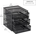 Mind Reader Desktop Accessory Storage, Desk Supplies, Organizer, Office, Metal Mesh, 6.25" L x 6.5" W x 6.5" H, Black - Image 4