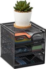 Mind Reader Desktop Accessory Storage, Desk Supplies, Organizer, Office, Metal Mesh, 6.25" L x 6.5" W x 6.5" H, Black - Image 5