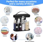 Heavy Duty Leak Proof Clear Travel Bags for Toiletries, Transparent Makeup Cosmetic Bag with Zipper and Handle (Large, Black) - Image 5