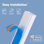 116in Cord Hider Kit, Cord Covers for Wires on Wall, Paintable Cable Raceway, Cord Hider for Wall Mount tv, tv Cable Hider Wall kit, Wire Covers for Cords, W0.96in X H0.57in, White - Image 4