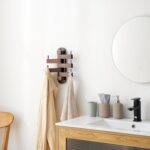 Swivel Coat Rack Oak Coat Hooks, Wood Wall Hooks with 5 Swivel Foldable Arms, 12'' Length Wall Coat Rack Hat Hooks for Bathroom Entryway Bedroom Office Kitchen, Heavy Duty (Walnut) - Image 5