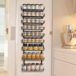 SWOMMOLY Adjustable Wall Mount Spice Rack, 9-Tier Dual-use (Multi-use) Organizer, Black - Image 3
