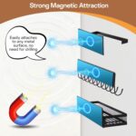5 Pack Magnetic Shelves for Fridge and Washing Machine, Magnetic Laundry Organizer, Magnetic Spice Rack for Refrigerator with Versatile Hooks, Paper Towel Holder and Metal Storage Baskets - Image 4