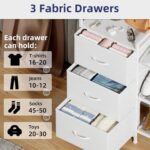 Somdot Shoe Rack, 3 Tier Shoe Organizer with 3 Drawers, Metal Shoe Storage Shelf for 6-9 Pairs of Shoes, Narrow Shoe Rack for entryway, White Leather - Image 6