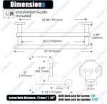 KOKOSIRI Bath Towel Holders Brushed Nickel Bathroom Rack 32-Inch Double Towel Bars Overlength Kitchen Rails Stainless Steel B5009BR-L32 - Image 3