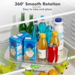 2 Pack Lazy Susan Organizer for Refrigerator, 14.17" X 10.24" Fridge Organizers and Storage, Lazy Susan Turntable for Cabinet, Non-Skid Fridge Organizers for Pantry, Table Top - Image 3