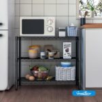 3-Shelf Adjustable Metal Shelf Wire Shelving Unit Storage Rack Display Shelf for Office,Kitchen,Bedroom,Bathroom,Laundry,Pantry Basement,Garage(Black,36" L x 14" W x 30" H) - Image 3