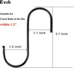 30 Pack Black S Hooks Steel Hanging Hooks Heavy Duty S Hanger Hook Metal Kitchen Pot Rack Hooks Closet Hooks for Hanging Pan, Cups, Jeans, Plant - Image 3