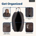 emissary Toiletry Bag for Men, Canvas Travel Toiletry Bag Men's Dopp Kit, Water-resistant Bathroom Bag Mens Shaving Kit, Travel Kit Small Bags, Shaving Bag, Toiletry Bags - Image 3