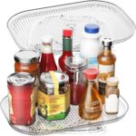 2 Pack Lazy Susan Organizer for Refrigerator, 14.17" X 10.24" Fridge Organizers and Storage, Lazy Susan Turntable for Cabinet, Non-Skid Fridge Organizers for Pantry, Table Top - Image 2