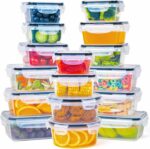 32 Piece Food Storage Container with Lids (16 Containers + 16 Lids) - Plastic Food Containers with Lid, Airtight Leak Proof Snap Lock, BPA Free Storage Containers - Image 2