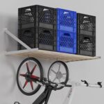 4-Foot Wall-Mounted Aluminum Garage Shelving System, Industrial Style, 4 Shelves, Heavy Duty, 4-ft Length x 20-in Depth - Image 2