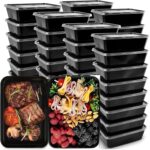 50-Pack Meal Prep Containers, 26 OZ Microwavable Reusable Food Containers with Lids for Food Prepping, Disposable Lunch Boxes, Plastic Food Boxes- Stackable, Freezer Dishwasher Healthy - Image 2