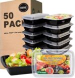 50 Pack- Meal Prep Containers 32oz, Plastic Food Prep Containers Reusable, Leakproof To Go Food Containers with Lids, BPA-Free, Microwave/Dishwasher/Freezer Safe - Image 2