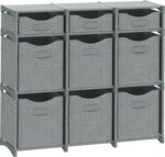 9 Cube Closet Organizers, Includes All Storage Cube Bins, Easy To Assemble Storage Unit With Drawers | Room Organizer For Clothes, Baby Closet Bedroom, Playroom, Dorm (Light Grey) - Image 2