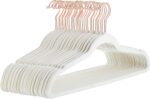 Amazon Basics Slim, Velvet, Non-Slip Suit Clothes Hangers, Ivory/Rose Gold - Pack of 30 - Image 2