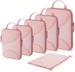 BAGSMART Compression Packing Cubes - 6 Set Travel Packing Cubes for Suitcases, Compression Suitcase Organizers with Shoe Bag - Image 2