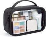 BAGSMART TSA-Approved Toiletry Bag, Large Opening Clear Makeup Bag with Handle, Quart Sized Travel Toiletry Bag, Carry-On Airline Compliant for Men and Women (Black) - Image 2