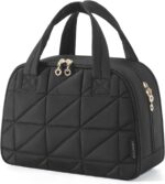 BAGSMART Travel Toiletry Bag, Large Wide-open Travel Bag for Toiletries, Puffy Makeup Cosmetic Travel Bag with Handle-Black - Image 2