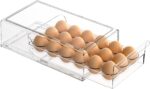 BPA Free Refrigerator Organizer Bins, Stackable Egg Holder, 18 Egg Tray - Image 2