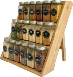 Bamboo Spice Rack and Organizer, 3-tier Seasoning Spice Jar Organizer, Excellent Tiered Wooden Spice Racks Free Standing for Cabinet Drawers and Countertop [Spice Jars Not Included] - Image 2