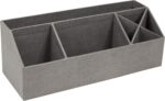 Bigso Elisa Desktop Organizer - Durable Office Desk Organizer with 7 Compartments for Office Supplies and Accessories - 13.1 in x 4.9 in x 4.9 in - Canvas Gray - Image 2