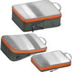 Cipway Mesh Compression Packing Cubes, Ultralight See Through Luggage Organizer Bags, Travel Essentials for Carry on Suitcase （3Pcs,Grey） - Image 2