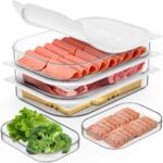 Deli Meat Container for Fridge,Bacon Lunch Meat Container for Refrigerator,refrigerator organizers and storage,Stackable Food Storage Boxes with Lid for Cold Cuts,BPA Free,3PCS - Image 2