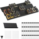 Famhap 6 Pack Spice Drawer Organizer with Labels and 36 Plastic Jars, Expandable from 11.7" to 23.2" Seasoning Rack Tray Insert for Kitchen Drawers, Spice Rack Drawer for Spice Jars - Image 2