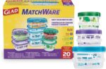 Glad GladWare Matchware Food Storage Containers, Value Pack - BPA Free Containers and Lids in a Variety of Sizes to Hold and Store Food Lock Tight Seal, 20 Count - Image 2