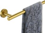 JQK Bath Towel Bar Brushed Gold, 18 Inch 304 Stainless Steel Thicken 0.8mm Towel Rack Bathroom, Towel Holder Wall Mount, Total Length 20.47 Inch TB110L18-BG - Image 2