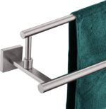 KOKOSIRI Bath Towel Holders Brushed Nickel Bathroom Rack 32-Inch Double Towel Bars Overlength Kitchen Rails Stainless Steel B5009BR-L32 - Image 2