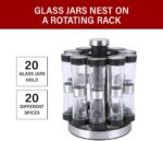 Orii Hourglass Kitchen Spice Rack with 20 EMPTY jars with FREE Stainless Steel Funnel and Labels - Image 2