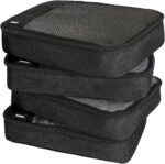 Packing Cubes for Travel Essentials,4 Set Packing Cubes for Suitcases,Lightweight Mesh Luggage Organizer Bag,Black - Image 2