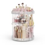 Rotating Makeup Organizer, 360° Spinning Skincare Organizers, Adjustable Layer Cosmetic Storage Lazy Susan Makeup Organizers for Dresser Bathroom, Medium, Clear - Image 2