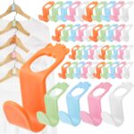 SLMT Space Saving Hanger Extender Hooks - 50PCS Closet Organizer for Plastic, Velvet, Wooden, Wire & Heavy Duty Hangers - Image 2