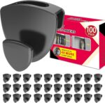 Space Saving Standard Hanger Hooks 100Pcs, Upgrade Heavy Duty Space Saver Hangers Connector Hooks for Clothes, Premium Hanging Closet Organizer for Dorm, Ganchos para Colgar Ropa, Black - Image 2