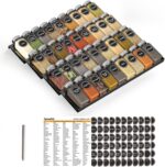 SpaceAid Spice Drawer Organizer with 36 Spice Jars, 386 Spice Labels, 4 Tier Seasoning Rack Tray Insert for Kitchen Drawers, 16.75" Wide x 17.5" Deep - Image 2