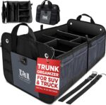 TRUNKCRATEPRO - XL Trunk Organizer For SUV, Car, Truck with 6 Compartments Adjustable Collapsible Portable Non-Skid Premium Cargo Storage Truck Organizer W Straps, Heavy Loads (Extra Large, Gray) - Image 2