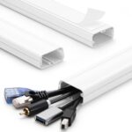 TV Cord Hider - 39in(3xL13in) Cord Covers for Wall Mounted TV Cable Hider Wall Kit | Wire Hiders for TV on Wall, Wire Covers for Cords, Cable Concealer Hide Cords, 1.5" W x 0.75" H, White - Image 2